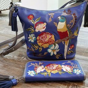 Sharif “Island Parrot” Bag WITH Matching Wallet